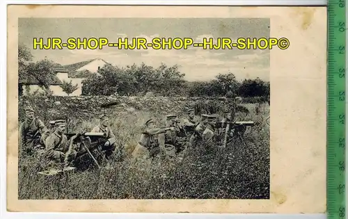 Einsatz, Maschinengewehr, 1916-,  Verlag: --------, FELD- POSTKARTE- ohne Frankatur, mit  Stempel, 20.4.1916