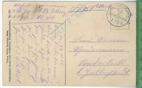 Friedhof, Labry, 1916, Verlag: Willy Koeler, Metz, FELD- POSTKARTE-ohne Frankatur, mit  Stempel, 1.12.16