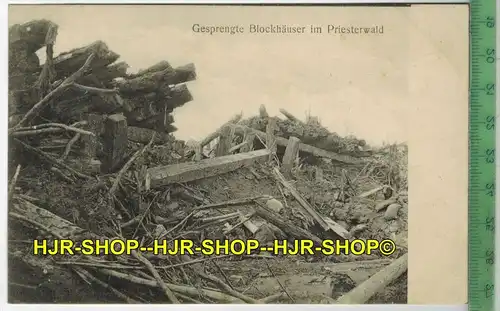 Gesprengte Blockhäuser im Priesterwald, Verlag: Koch & Steiger,  POSTKARTE, Erhaltung: I-II, unbenutzt
