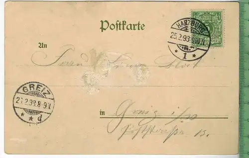 Gruß aus Bad Harzbug-1898- L- Verlag: H. Woldag, Harzburg,  POSTKARTE- mit Frankatur, mit  Stempel, HARZBURG