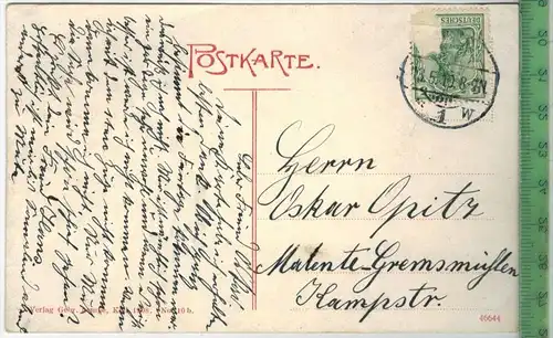Kiel, Panorama- 1910-, Verlag: Gebr. Lampe, Kiel,  POSTKARTE besch. Frankatur, mit Stempel, 13.5.10, Erhaltung: I-II,