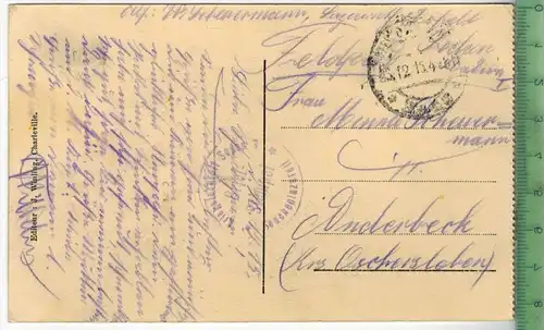 Sedan, Pont de la Gare - 1915-, Verlag: J. Winling, Charleville, POSTKARTE ohne Frankatur, mit 2 x Stempel, 22.12.15