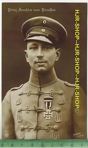 Prinz Joachim von Preußen-, Verlag:---,   POSTKARTE, Erhaltung: I-II, unbenutzt Karte wird in Klarsichthülle verschickt.