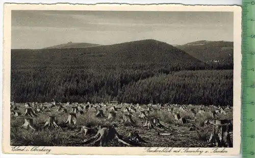 Elend i. Oberharz, Brockenblick mit Barenberg u. Brocken, Verlag: J. Meier, Elend, POSTKARTE, Erhaltung: I-II,