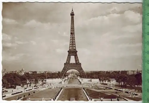 La Tour Eiffel 1941, Verlag:---, POSTKARTE mit Frankatur  mit  Stempel   15.2.1941, Erhaltung: I-II,