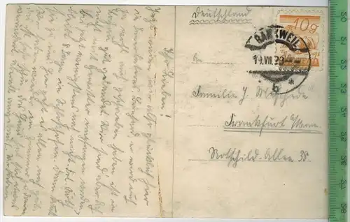 Marienruh in Innerlaterns, mit Hochgerach 1929, Verlag:, POSTKARTE mit Frankatur, mit  Stempel, BARKEIL  19.VII.29