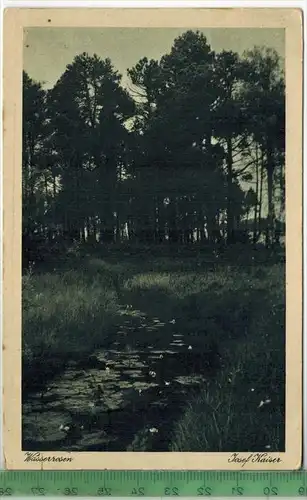Heimatkarte 425, Wasserrosen 1918, Verlag: Künstlernaturaufnahmen, FELD- POSTKARTE ohne Frankatur,  mit  Stempel