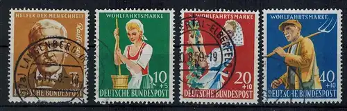 1958 BRD, Wohlfahrt, MiNr. 297-300 o, Satz 4 W,  Zustand: I-II