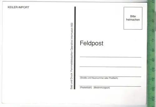 Keiler-Import, SFOR, Verlag: -----------,FELD POSTKARTE, Erhaltung: I-II, unbenutzt,