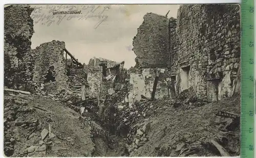 Grimancourt, 1917, Verlag: Kurt Göckeritz, Großenhein, FELD-POSTKARTE ohne Frankatur,  mit Stempel 17.10.17