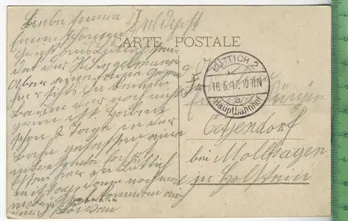 Liege- Palais de Justice 1917, Verlag: -------, FELD- POSTKARTE ohne Frankatur,  mit Stempel LÜTTICH 2- 16.5.17