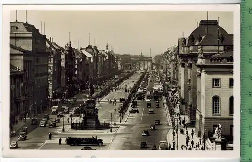 Berlin, unter den Linden 1930/1940,  Verlag: Hans Andres, Berlin, Postkarte, Erhaltung: I-II, unbenutzt