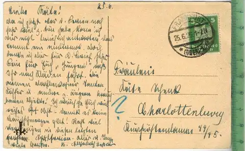 Frankfurt/Oder Wappenerker in der Elisabethstr., Verlag: -----, Postkarte mit Frankatur und Stempel, FRANKFURT
