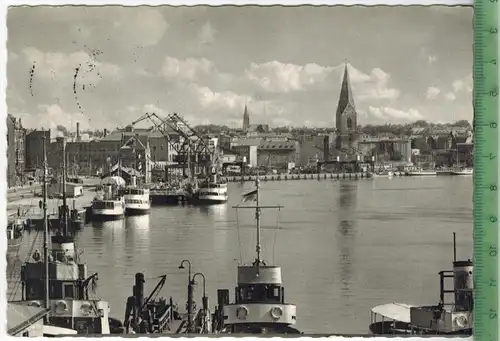 Kiel von der Hörn gesehen, Verlag: Hans Andres, Hamburg, Postkarte mit Frankatur, mit Stempel, KIEL 8.11.57