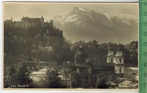 Salzburg, Verlag: Ernst Maier, Postkarte mit Frankatur, mit Stempel, SALZBURG  7.8.37, Erhaltung: I-II,  Karte