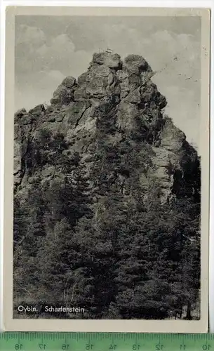 Oybin, Scharfenstein  um 1950/1960, Verlag: Lothar Mattuscheck, Görlitz,  POSTKARTE,  mit Frankatur, mit Stempel,