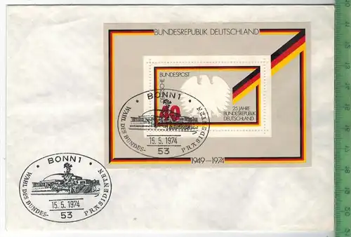 1974, FDC, Block Minr. 10  Zustand: I-II