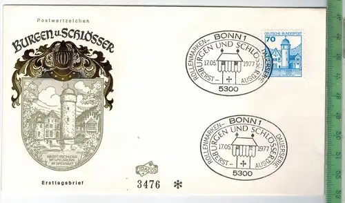1977, FDC, Minr. 917 A15  Zustand: I-II