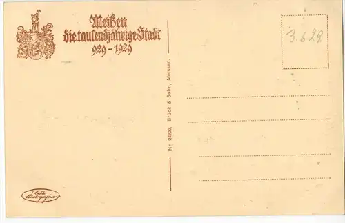 Schloß Albrechtsburg zu Meissen, Großer Gerichtssaal , um 1920/1930 Verso, Stempel, Meißen die tausendjährige Stadt