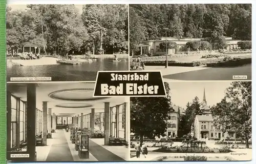 Staatsbad-Bad Elster, um 1960/1970, Verlag:  VEB Bild und Heimat Reichenbach, POSTKARTE mit Frankatur, mit Stempel,