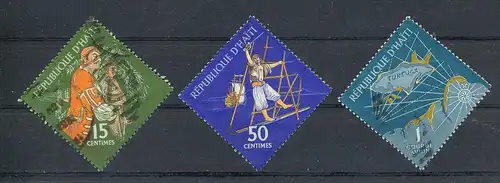 Haiti,1961, MiNr.665+667+670,Gest.  Zustand: I-II