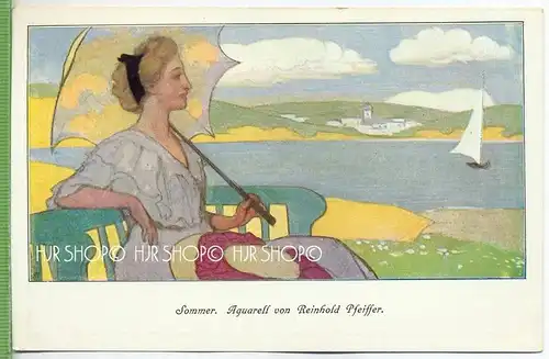 Sommer, Aquarell von R. Pfeiffer. um 1900/1910 Verlag: POSTKARTE unbenutzte Karte