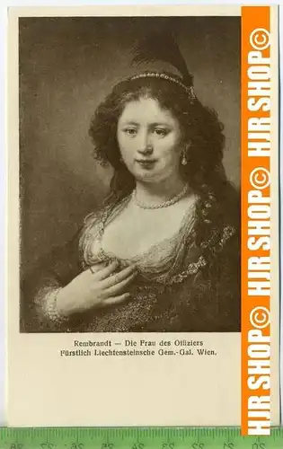 „Rembrandt-Die Frau des Offiziers “   ungebrauchte Karte