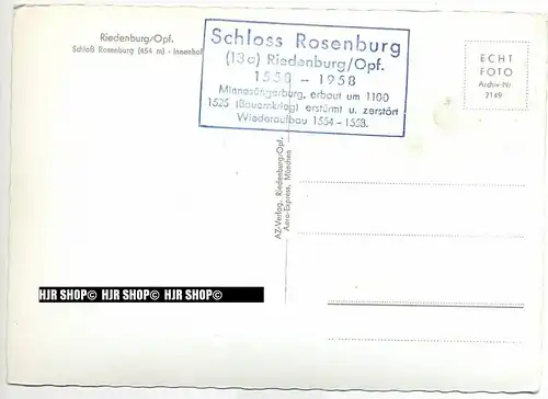 „Schloß Rosenburg-Innenhof“ um 1950/1960, ungebrauchte Karte