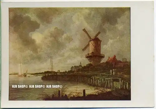 „ Die Mühle von Wyk, Jacob van Ruisdael“   um 1920/1930,  Ansichtskarte, Amsterdam, Rijksmuseum