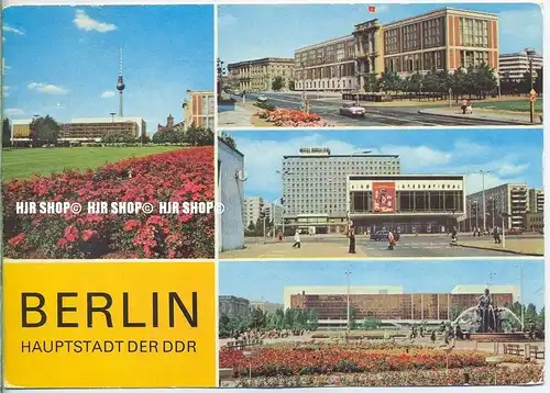 „Berlin-Ost“  um 1970/1980  ANSICHTSKARTE,  ohne Frankatur, mit Stempel,