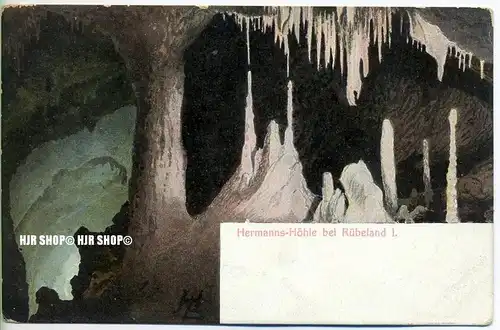 „Hermanns-Höhle bei Rübeland“  um 1910/1920 Ansichtskarte,  ungebrauchte Karte
