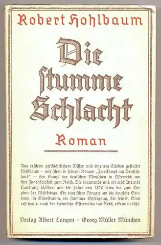 Die Stumme Schlacht, Roman, Robert Kohlbaum