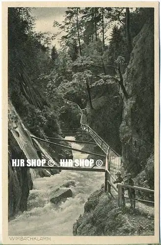 um 1920/1930 Ansichtskarte  „ Wimbachklamm,“  ungebrauchte Karte