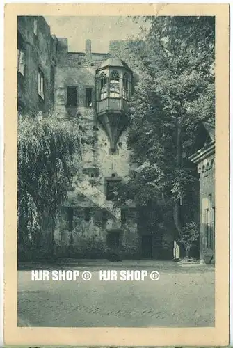 um 1920/1930 Ansichtskarte,  „Heidelberg, Der Erker am Bibliotheksbau“ mit Frankatur