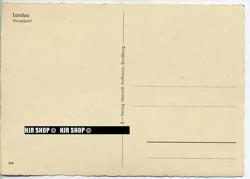 um 1940/1950 Ansichtskarte " Hauptpost ", ungebrauchte Karte