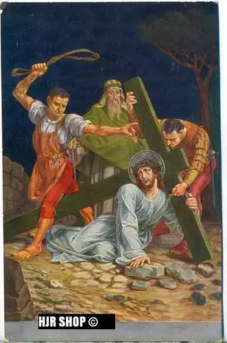 um 1920/1930 Ansichtskarte "Kreuzweg", ungebrauchte Karte