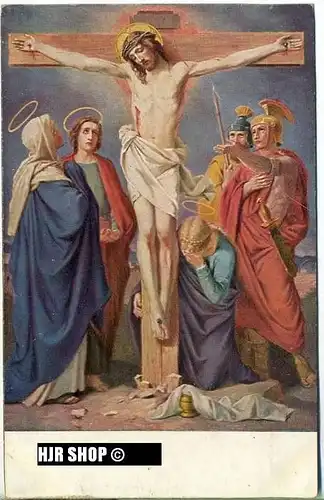 um 1920/1930 Ansichtskarte " Golgatha, nach Fortner ", ungebrauchte Karte