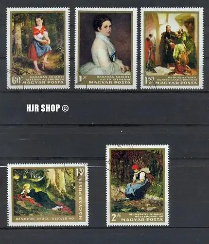 1966, 9. Dez. 1. Sog.-Ausg.Gemälde, Gest. Minr.2291-2295, Zustand: gut