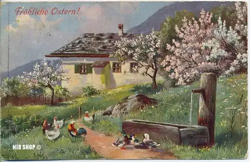 Postkarte:  Fröhliche Ostern!