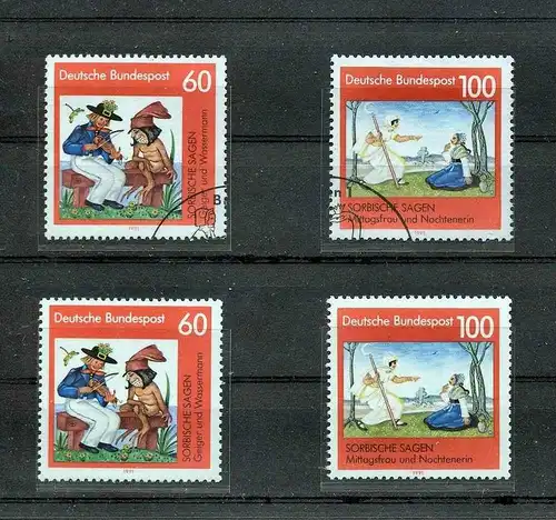 1991, 5. Nov.. Sorbische Sagen, 1576, 1577**, gest. FDC