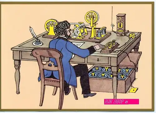 Telegraphenbüro 1863 ungelaufen, 500 Jahre Post