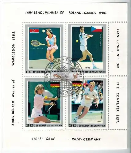 Korea-Nord 1986, Block 217, -Erhaltung: I-II, Marke wird in Klarsichthülle verschickt.