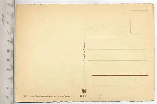PARIS, Künstlerkarte – Le Quai Montebello, Verlag: ------, Postkarte,  Erhaltung: I –II, Karte wird in Klarsichthülle