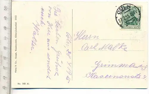 Cöln am Rhein, Hafen, 1910/20 Verlag: Heiss & Co. , Postkarte mit Frankatur, mit Stempel, Cöln, 27.7.15, Erhaltung: I-II