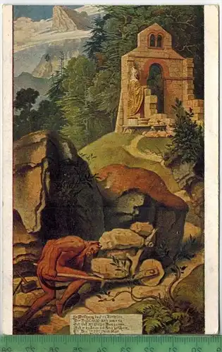 Bischof und Teufel, Moritz von Schwind,  Verlag: F.A. Ackermann, POSTKARTE,  Erhaltung: I-II,