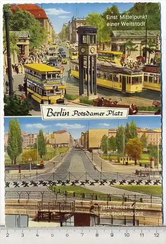 Berlin, Potsdamer Platz, um 1960/1970, Verlag: Kunst und Bild Berlin, Postkarte mit Frankatur, mit Stempel, Berlin