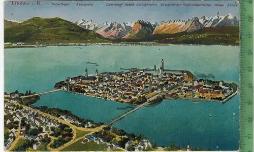 Lindau um 1920/1930,  Verlag: A. Weber & Co., Stuttgart , POSTKARTE Erhaltung: I-II, Karte wird in Klarsichthülle