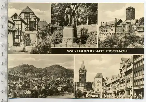 Wartburgstadt Eisenach, um 1970/1980, Verlag: Auslese Bild-Verlag,  Postkarte mit Frankatur, mit Stempel, TRUSETAL