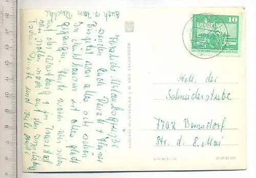 Wartburgstadt Eisenach, um 1970/1980, Verlag: Auslese Bild-Verlag,  Postkarte mit Frankatur, mit Stempel, TRUSETAL