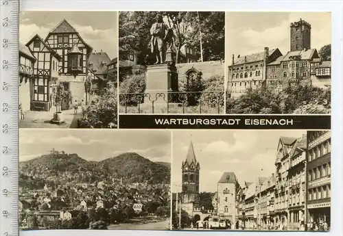 Wartburgstadt Eisenach, um 1970/1980 Verlag: VEB Bild und Heimat,  Postkarte ohne Frankatur, mit Stempel, WARTBURG